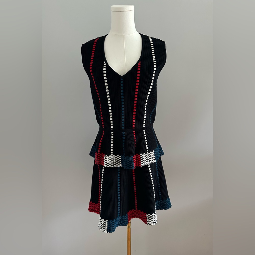 BCBG Maxazria Black and Red Knit skirt and top size M. Gently used.